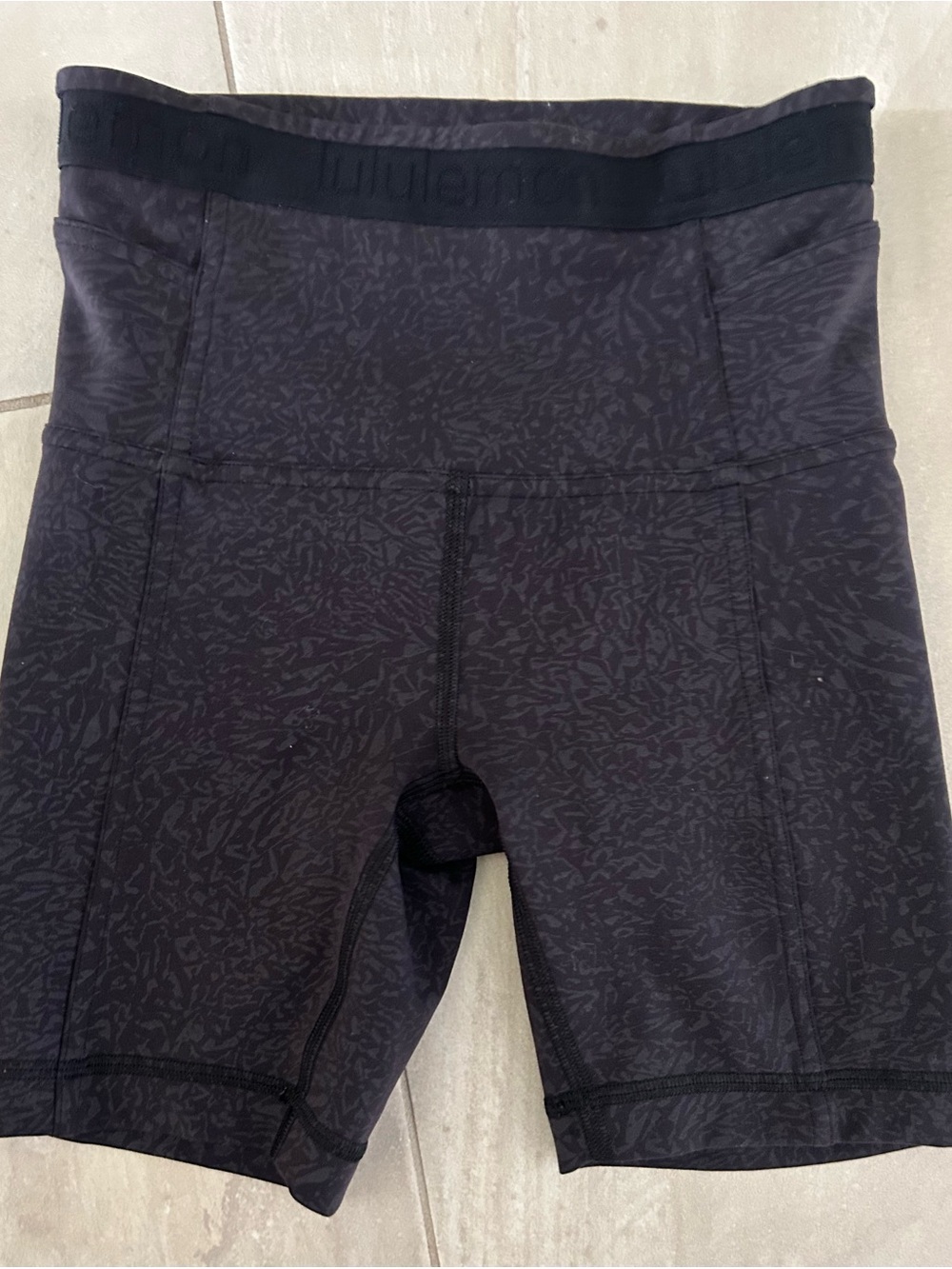 Lululemon Athletic Black High-Rise Women’s Workout Biker Shorts Ladies Sz 0